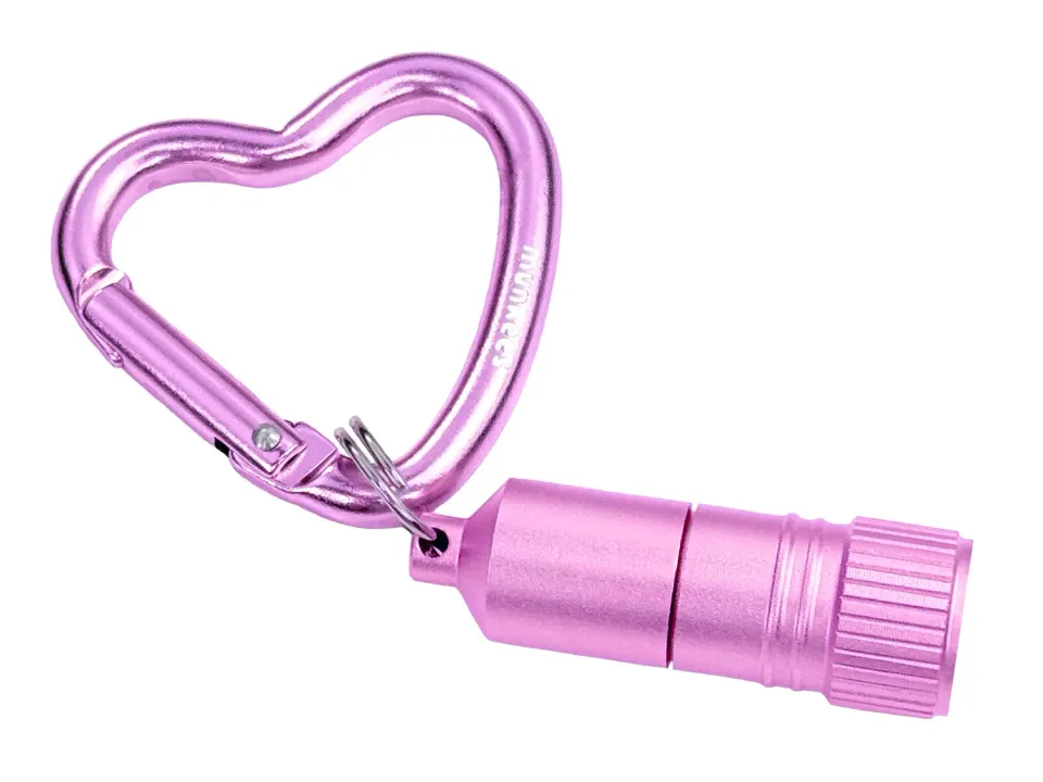 Munkees Hart Karabijn Mini Lampje Roze LED