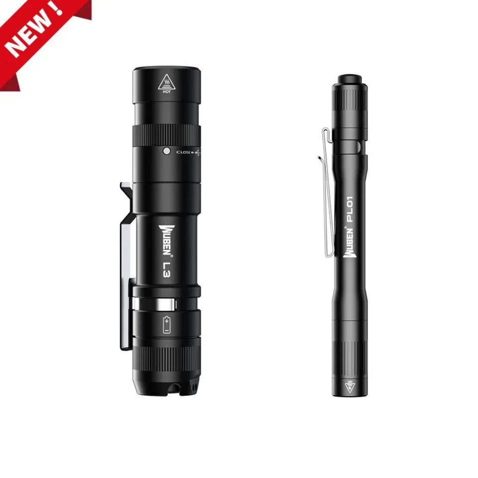 Wuben L3 zaklamp bundel zwart EDC set