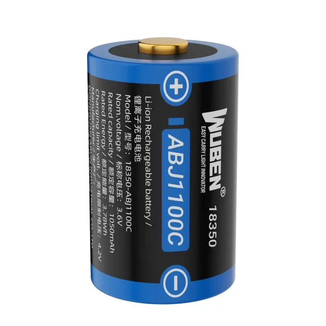Wuben 18350 batterij 1100mAh voor E7 T4