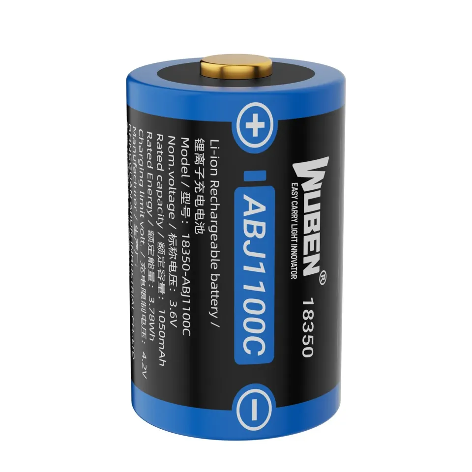 Wuben 18350 batterij 1100mAh voor E7 T4