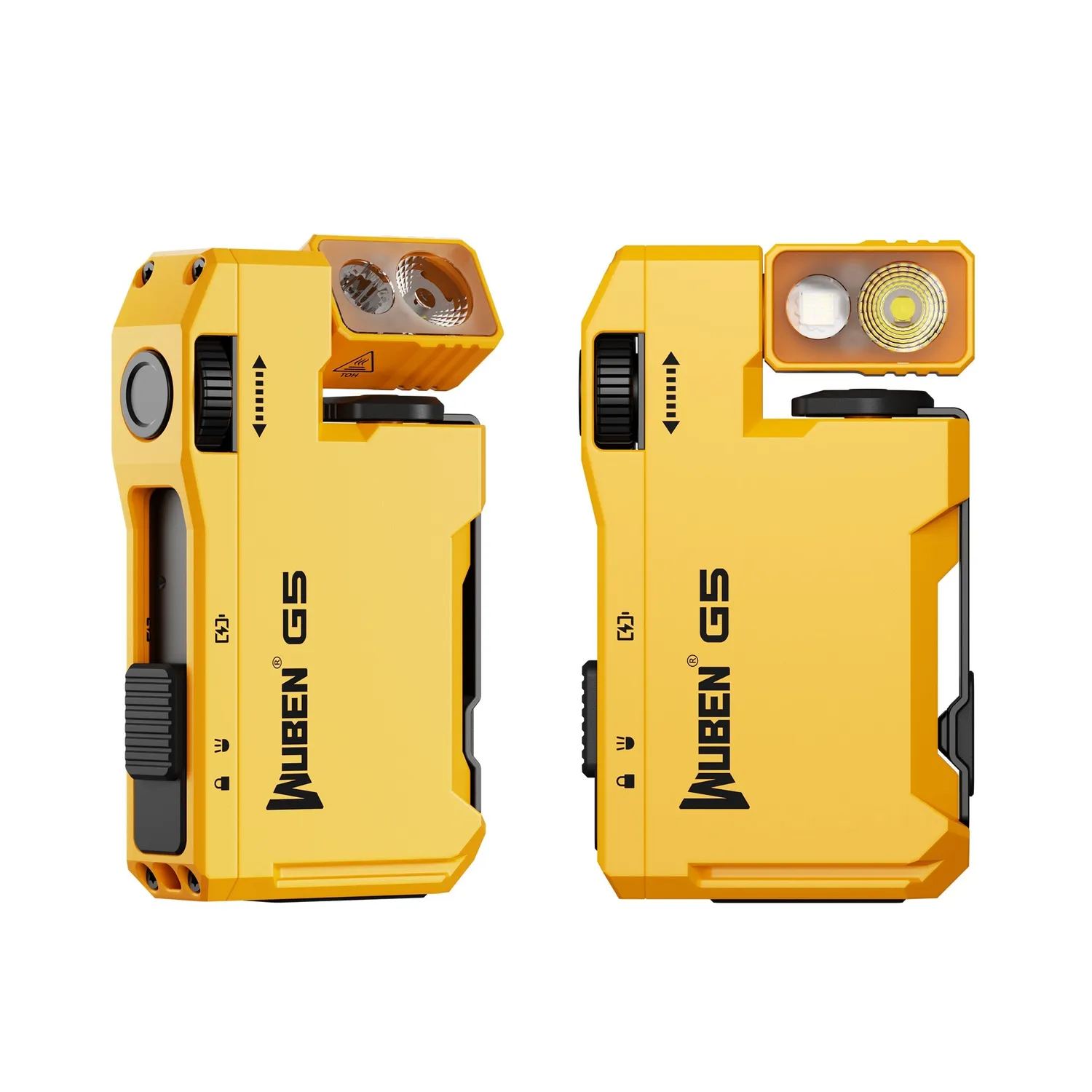 Wuben G5 Yellow+Black EDC zaklamp geel 400 lumen