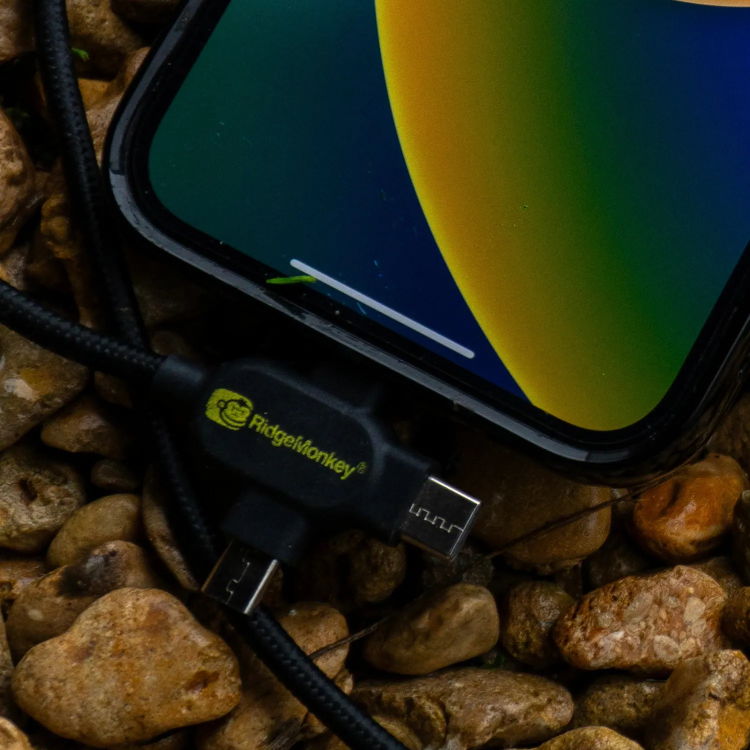 RidgeMonkey Vault Multi-Out Kabel 1m 3-in-1 gevlochten