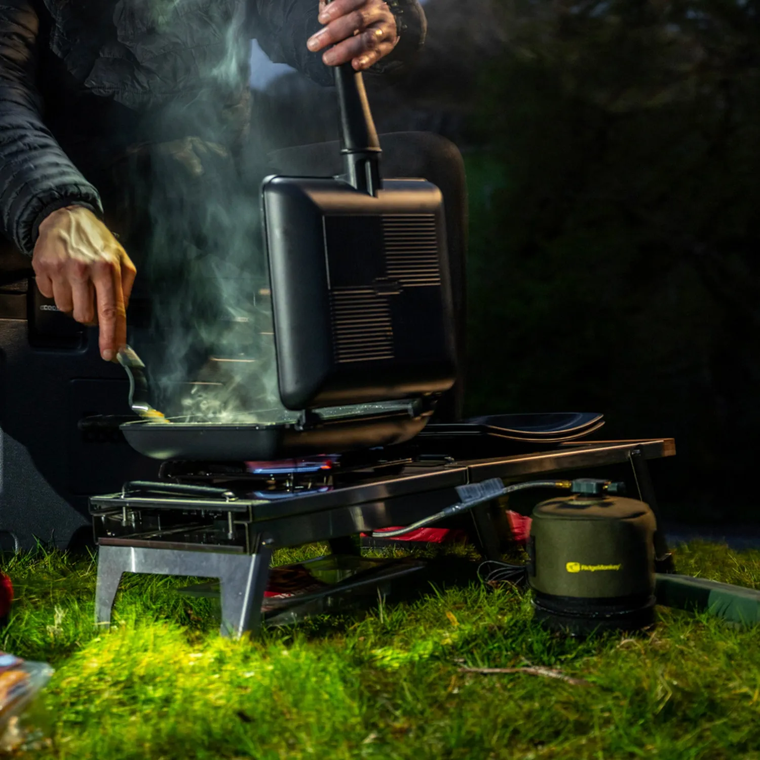 Ridgemonkey Grilla BBQ barbecue dual fuel roestvrijstaal