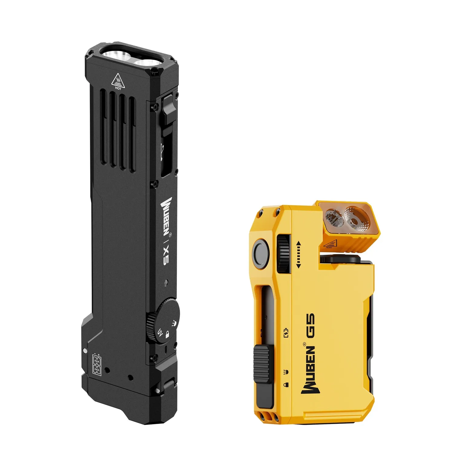Wuben X5 Black + X4 Black zaklampen bundel zwart