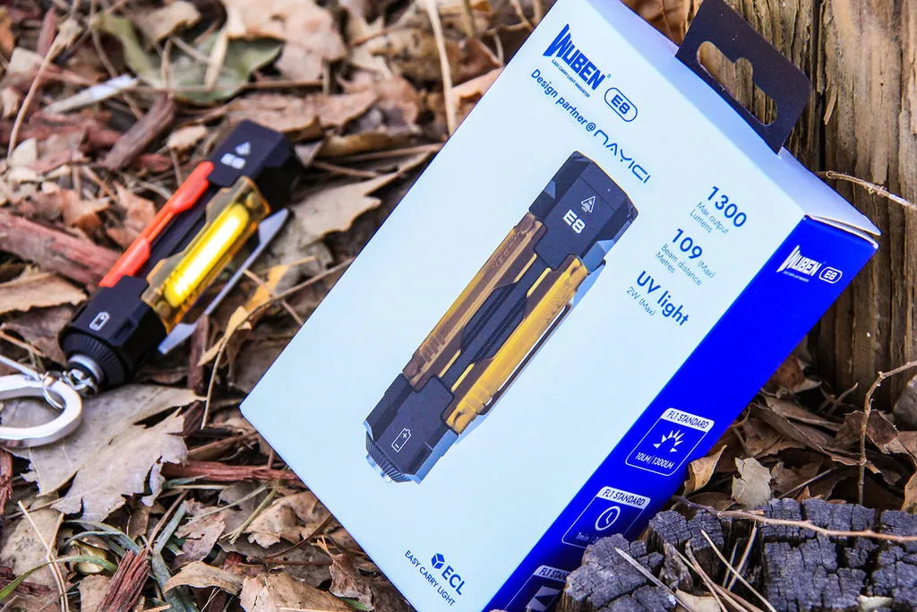 Wuben E8 EDC Zaklamp Zwart 1300 Lumen