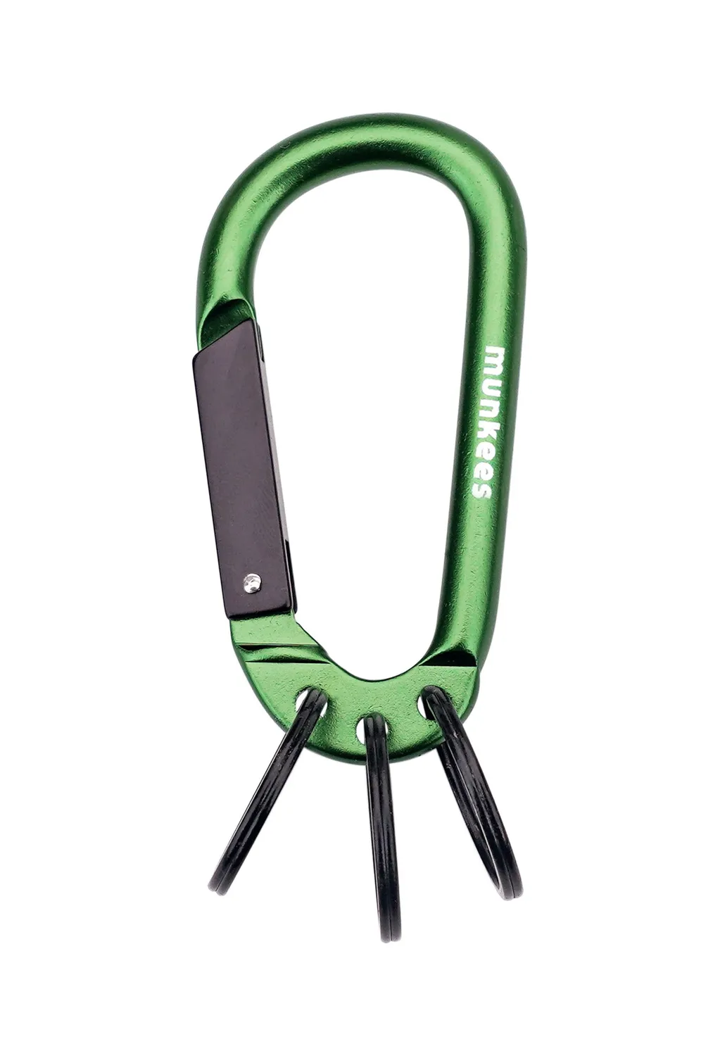 Munkees karabiner sleutelhanger aluminium 3 ringen