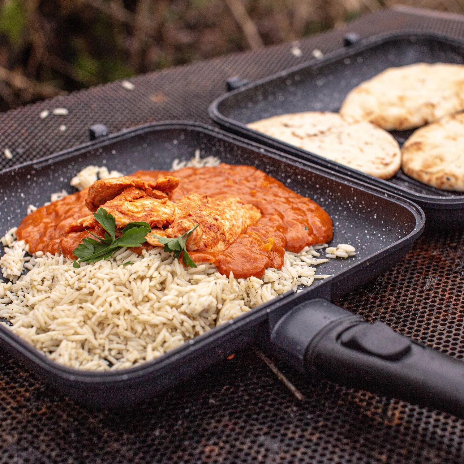 Ridgemonkey Connect Pan & Griddle XXL pannenset granite