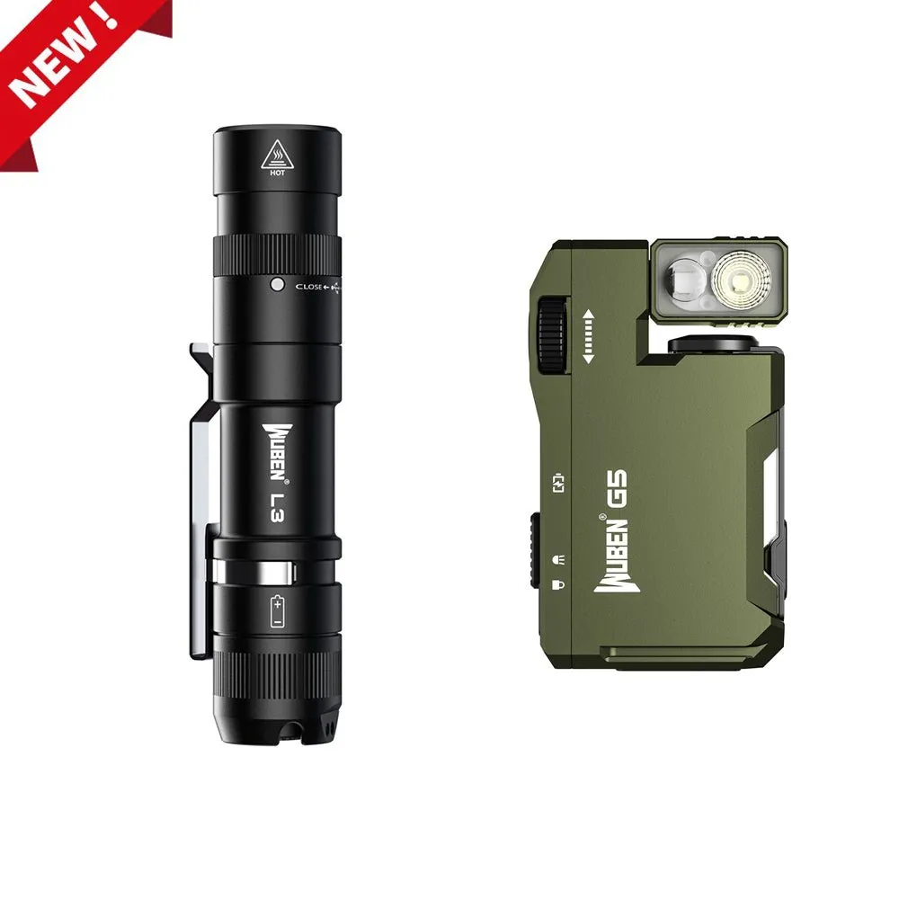 Wuben L3 zaklamp bundel zwart EDC set