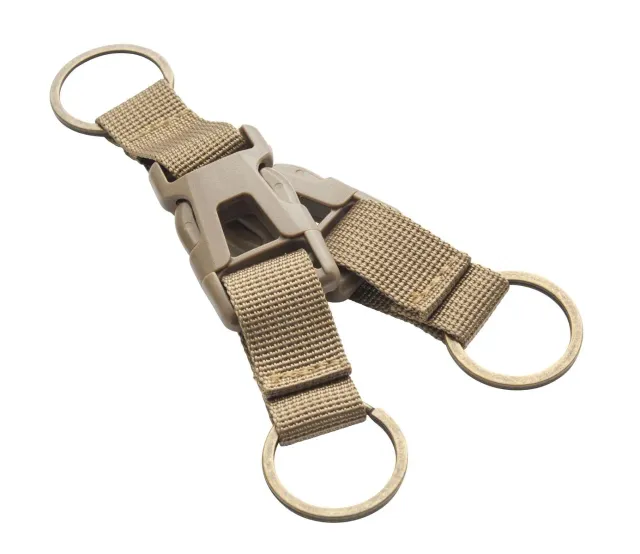 Munkees Sleutelhanger Afneembaar Khaki Nylon