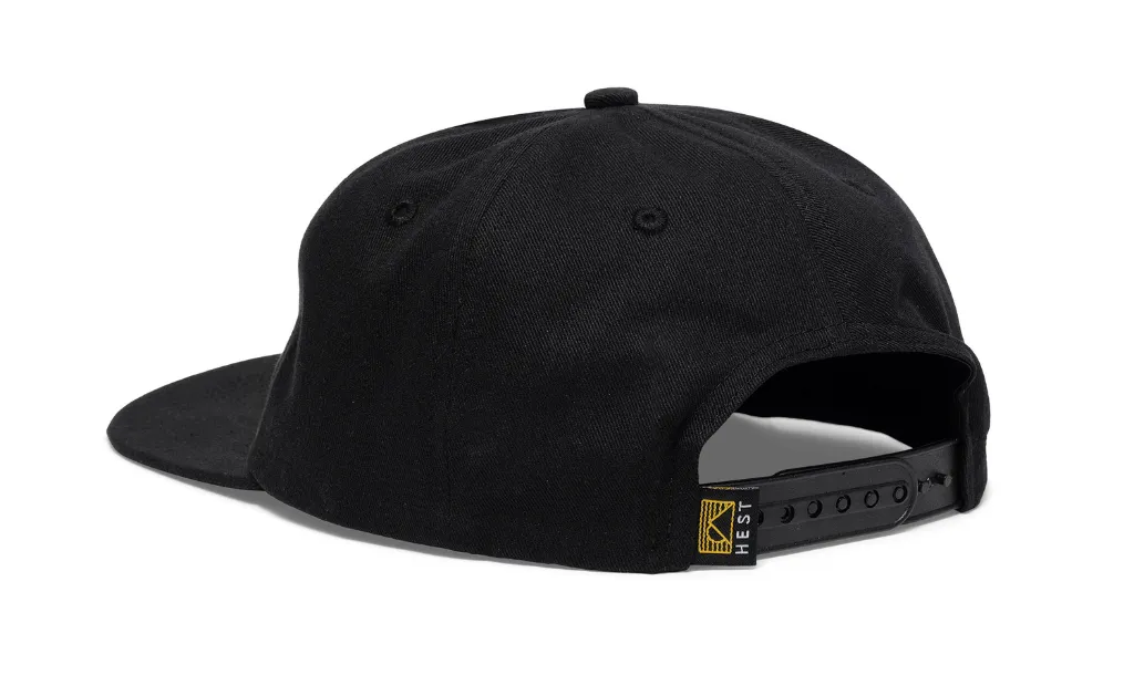 Hest Camp Cap pet zwart snapback katoen