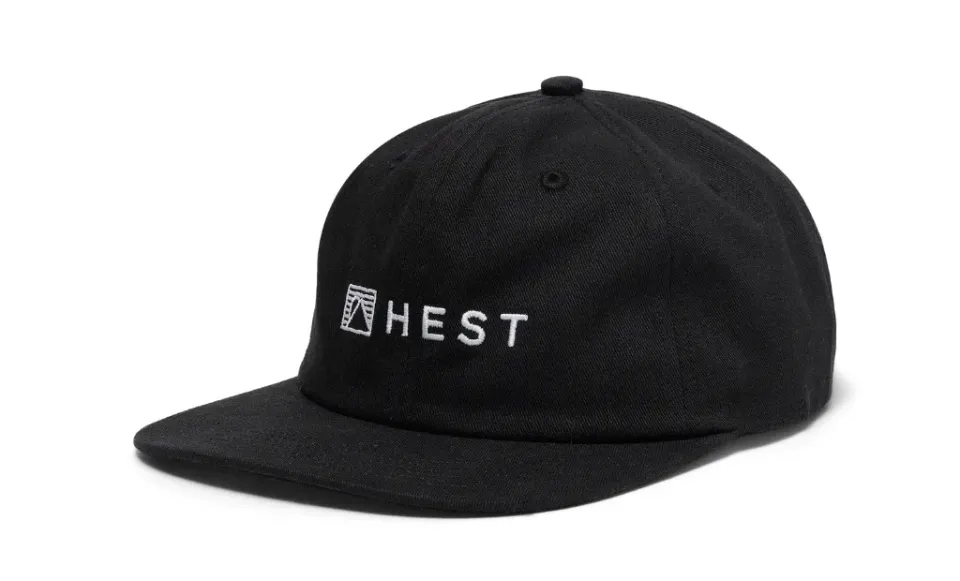 Hest Camp Cap pet zwart snapback katoen