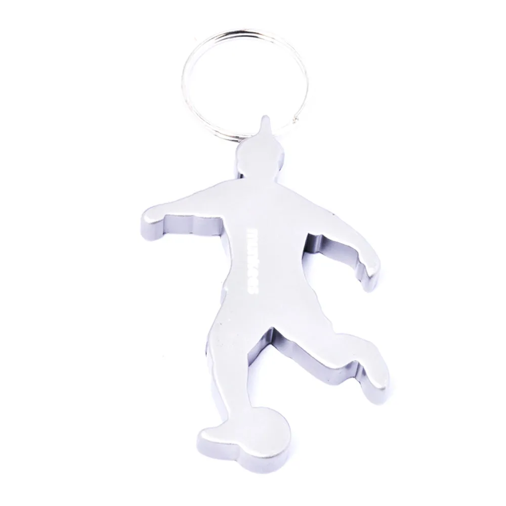 munkees Voetbal sleutelhanger flessenopener aluminium