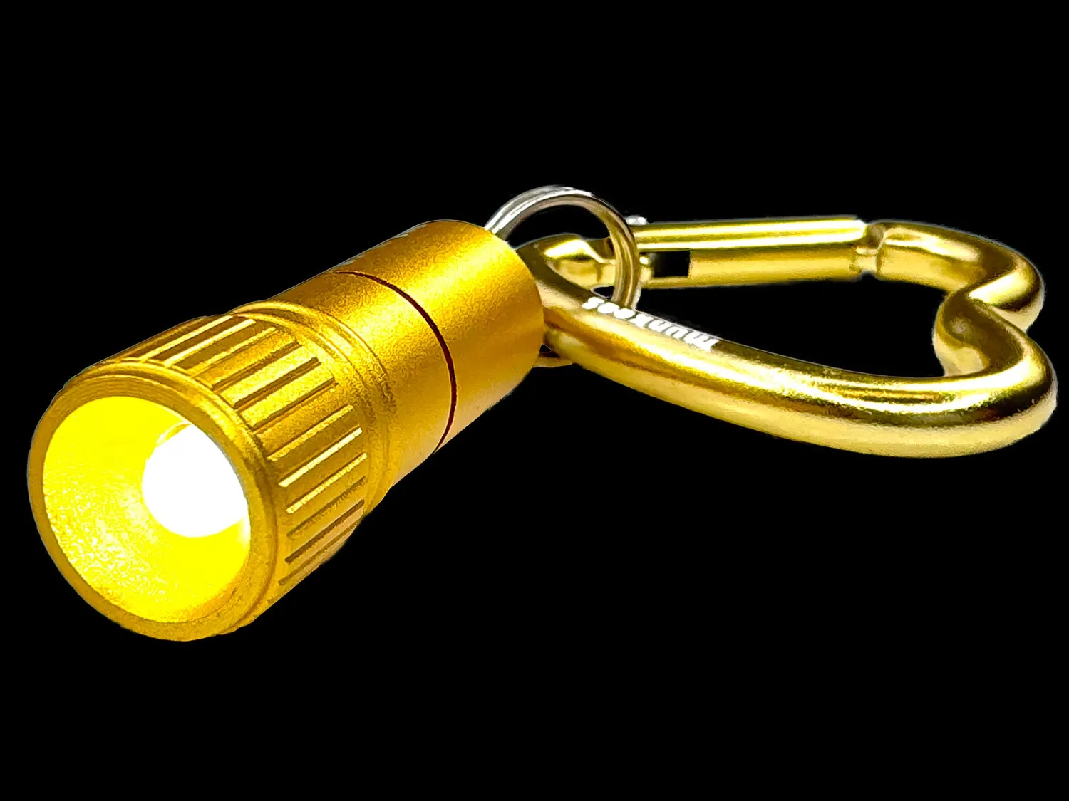 Munkees Mini Hart Karabijn Zaklamp Goud LED