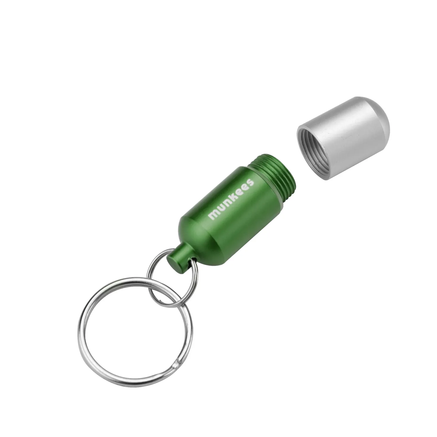 munkees waterdichte capsule S aluminium sleutelhanger