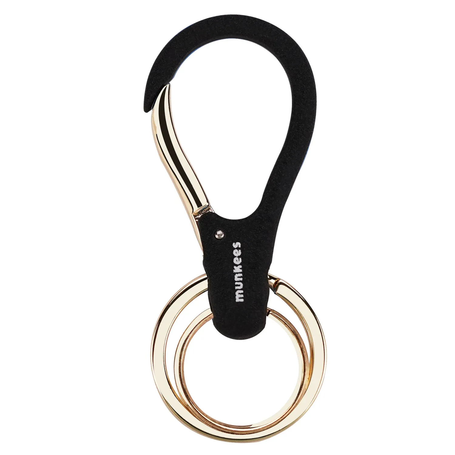 Munkees Loop karabiner zwart aluminium met schroefsluiting