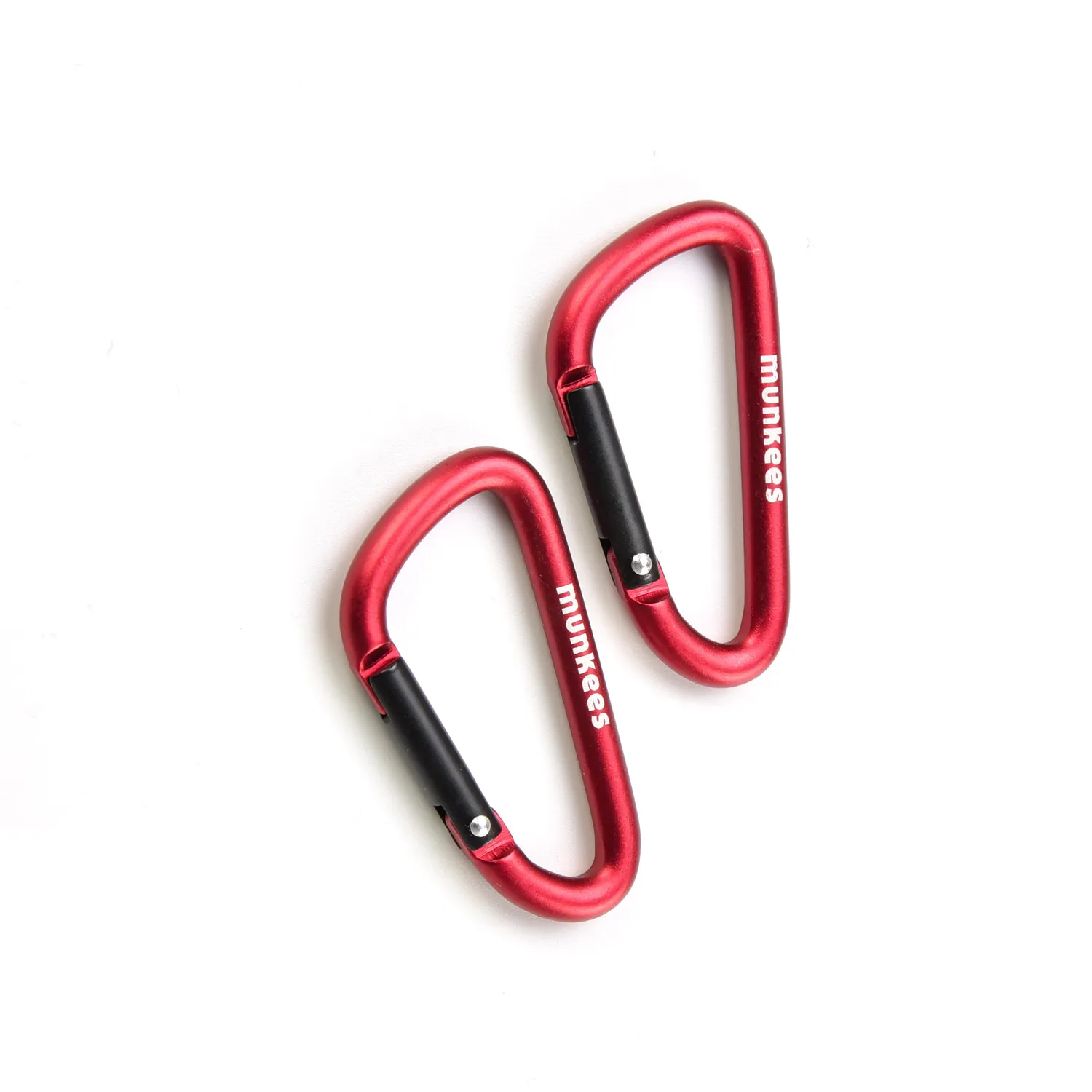 Munkees Karabiner D-vorm 50 mm karabijnhaak 2 stuks aluminium