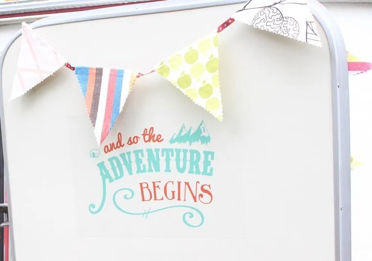 Caravanity And so the adventure begins sticker transparant