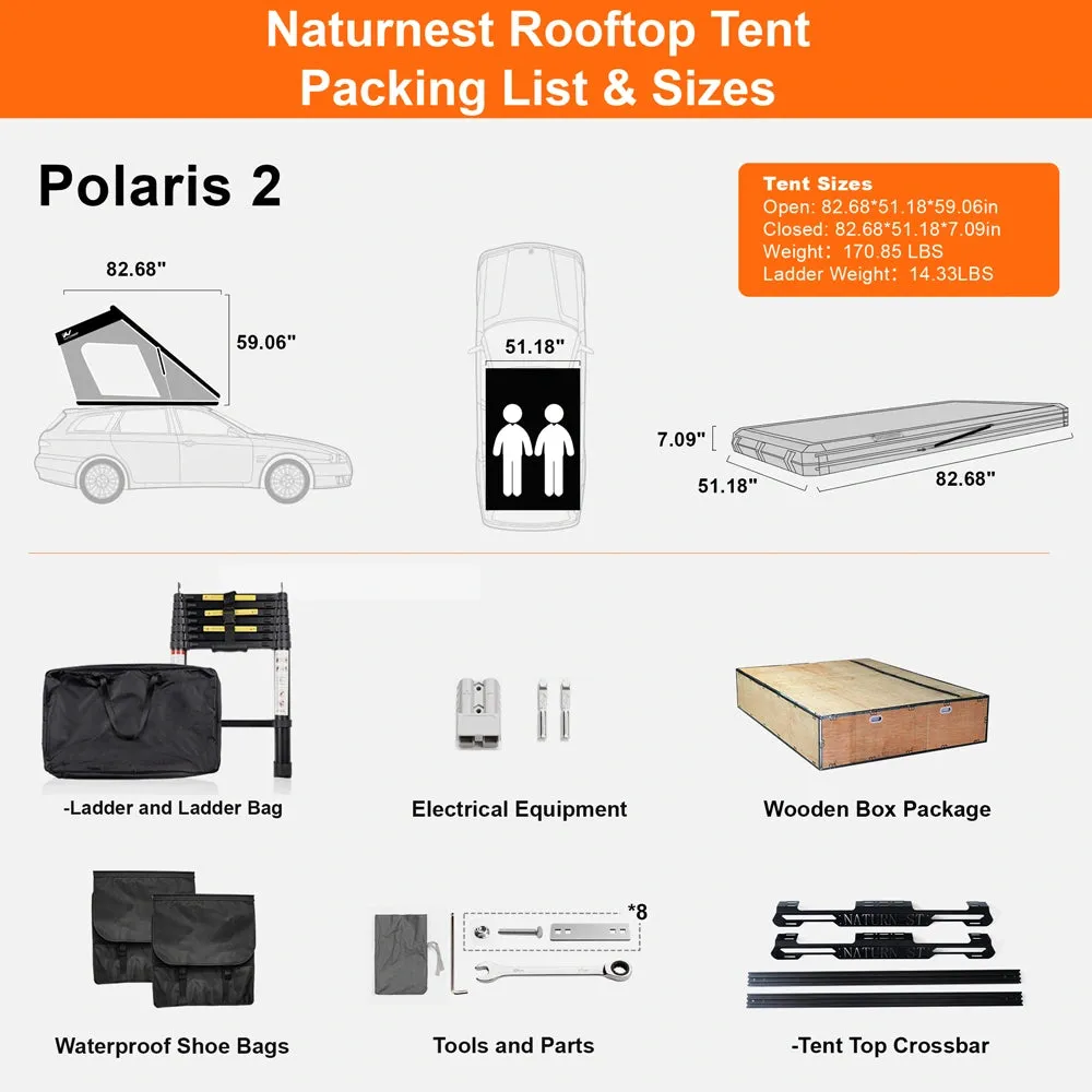 Naturnest Polaris 2 daktent 210x132 airco-aansluiting