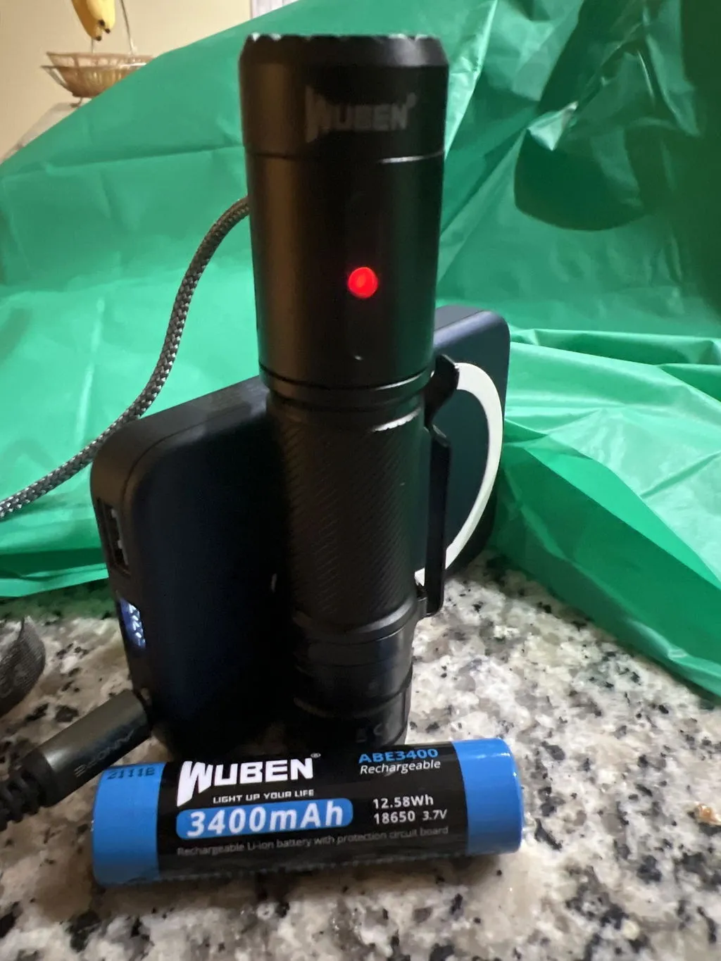 Wuben ABE3400 18650 Batterij 3400mAh Oplaadbaar
