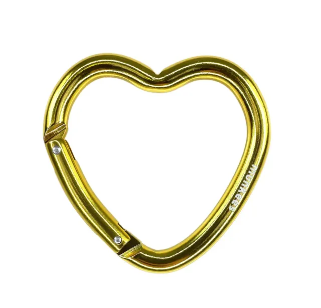Munkees Hart Karabijnhaak II Goud 6 cm Aluminium