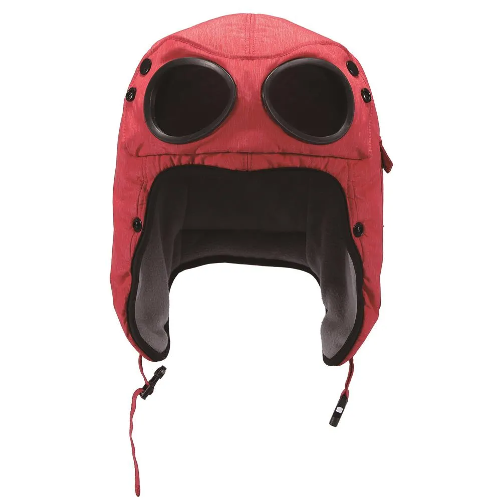 Action Fox Goggle skimuts met bril fleece zwart 58 cm