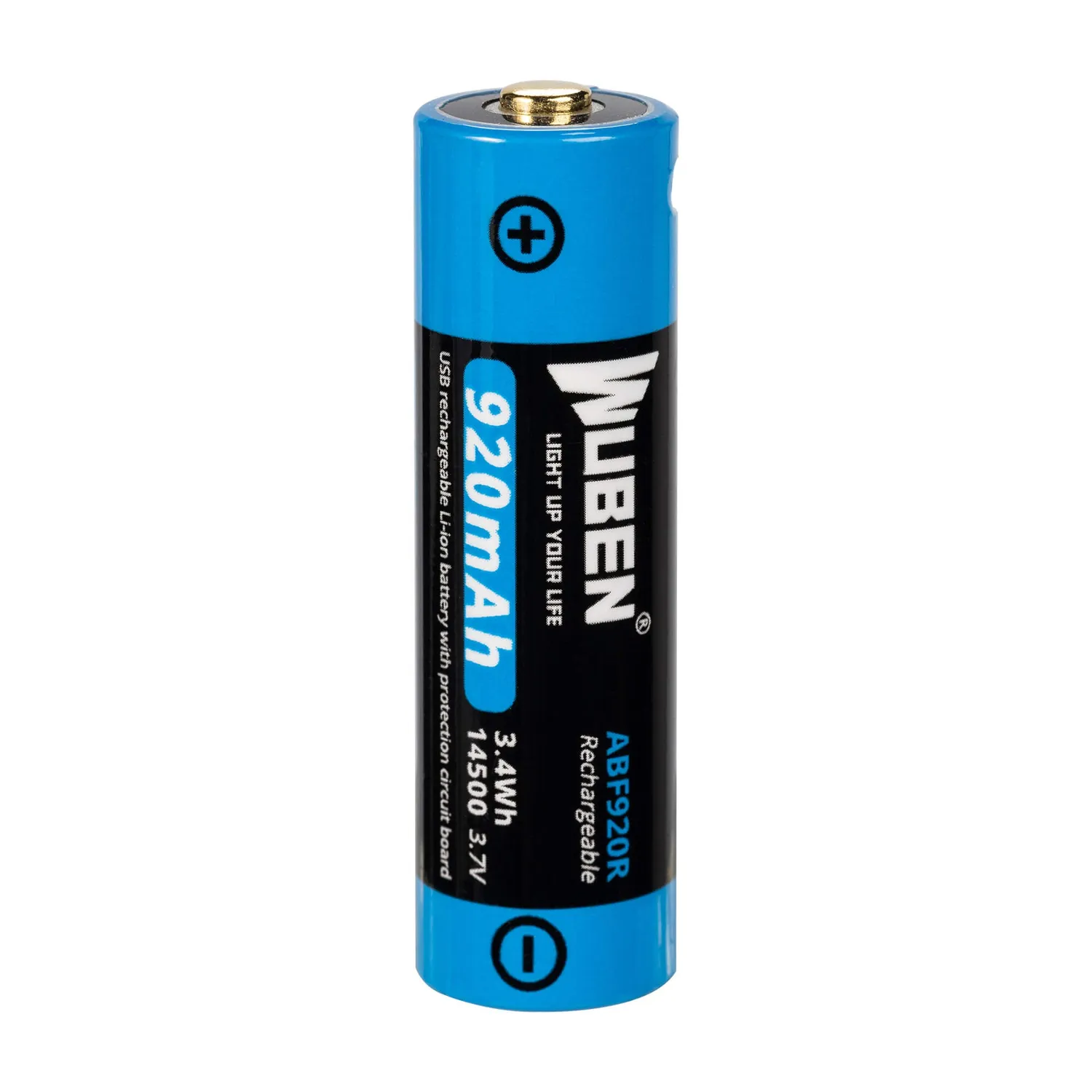 Wuben 14500 batterij 920mAh type-C voor E8