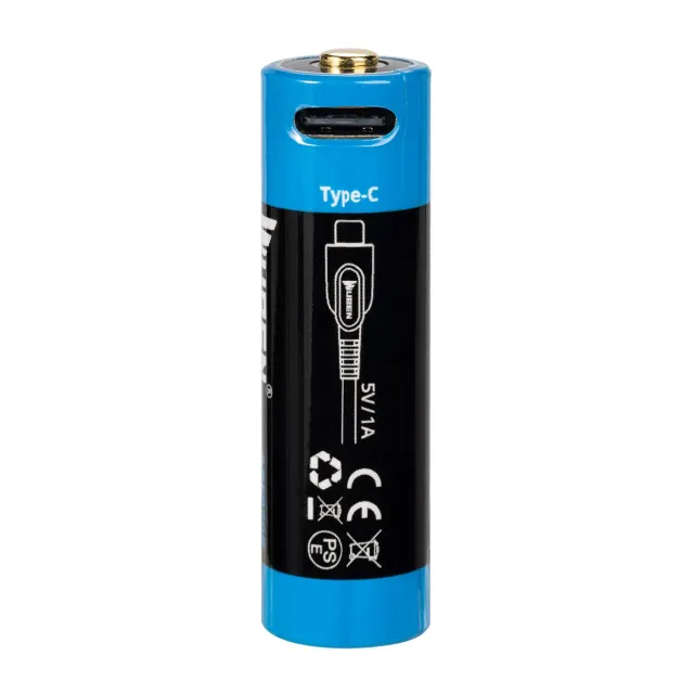 Wuben 14500 batterij 920mAh type-C voor E8