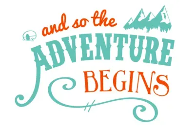 Caravanity And so the adventure begins sticker transparant