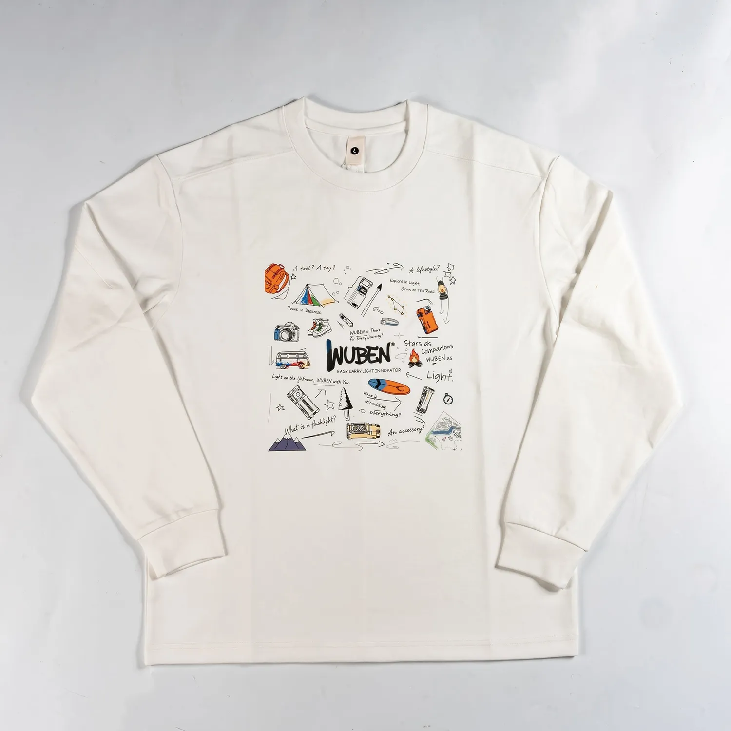 Wuben Heavyweight longsleeve katoen navy M-XXXL