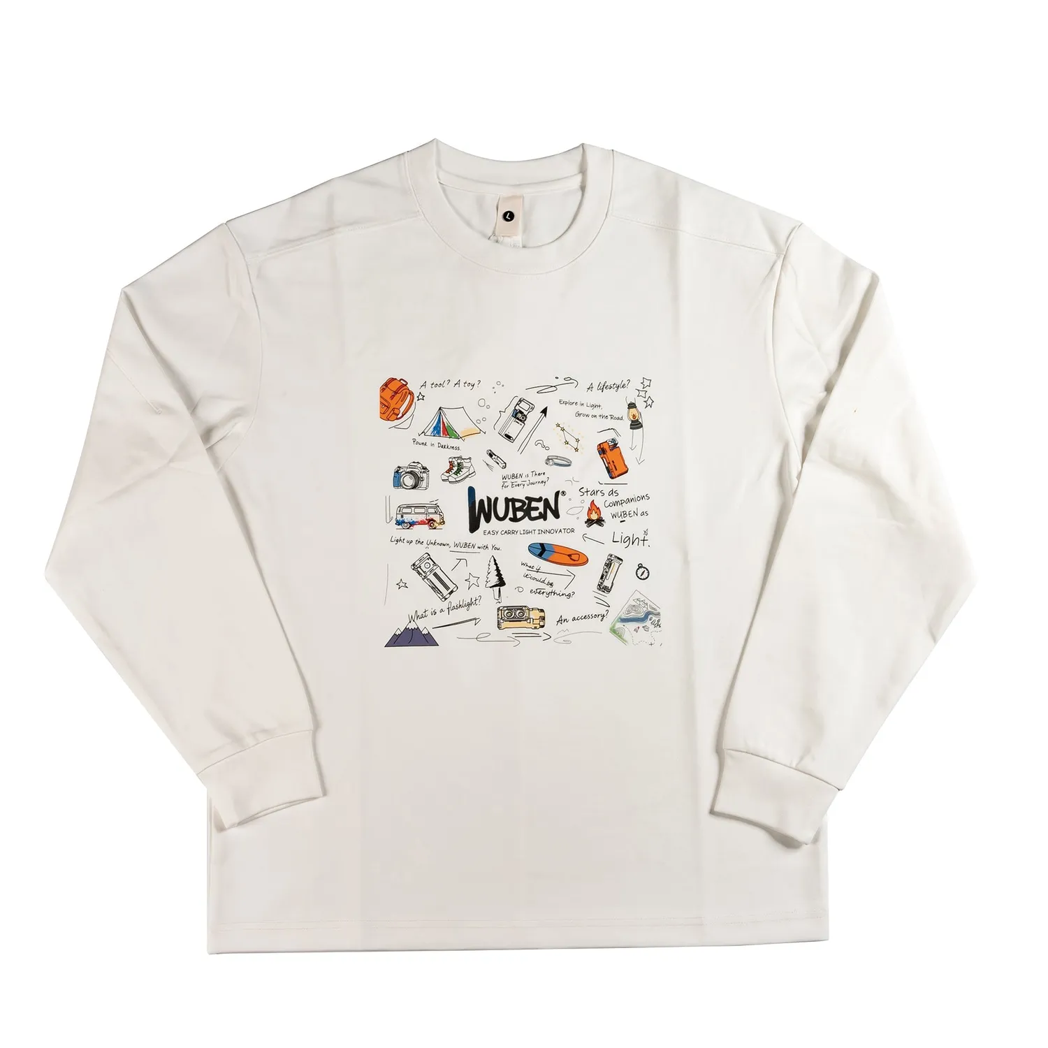 Wuben Heavyweight longsleeve katoen navy M-XXXL
