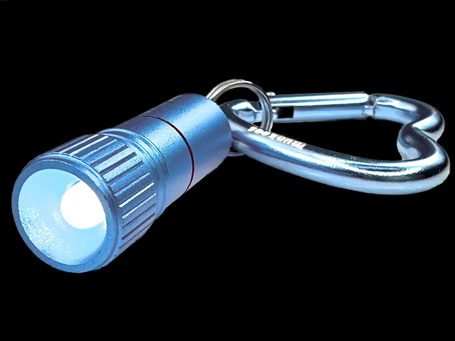 Munkees Hart mini zaklamp karabijn blauw