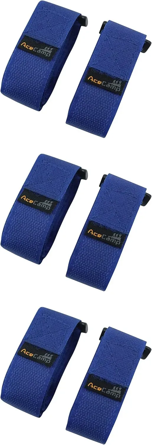AceCamp Klittenband Spanbanden Nylon Blauw 3-pack 60 cm