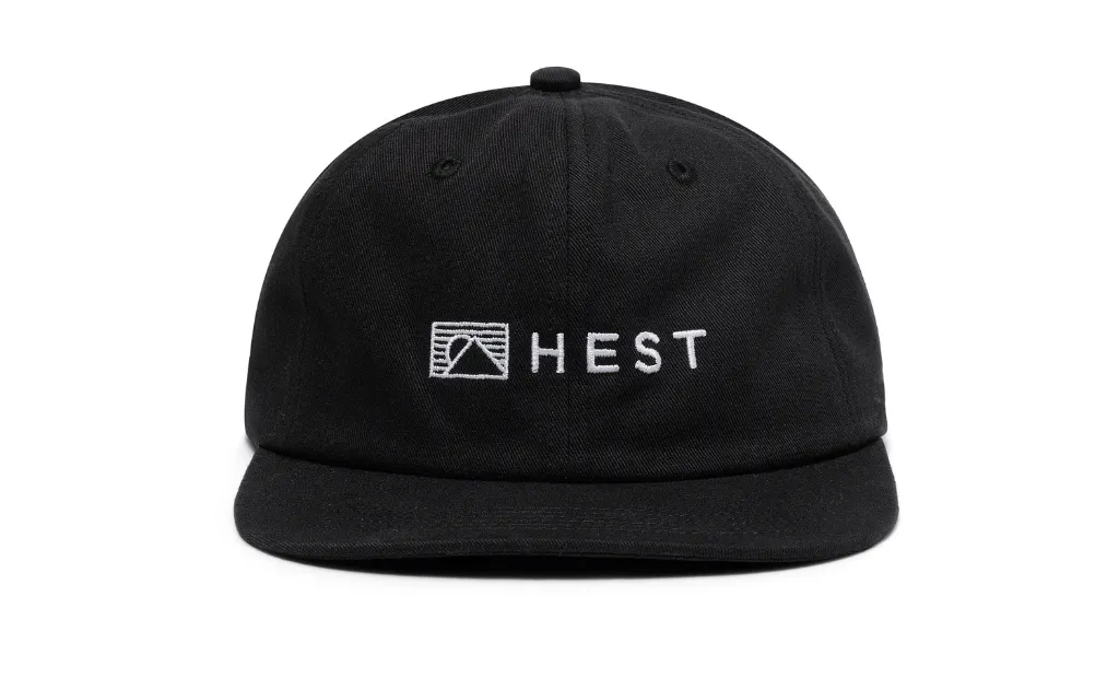 Hest Camp Cap pet zwart snapback katoen