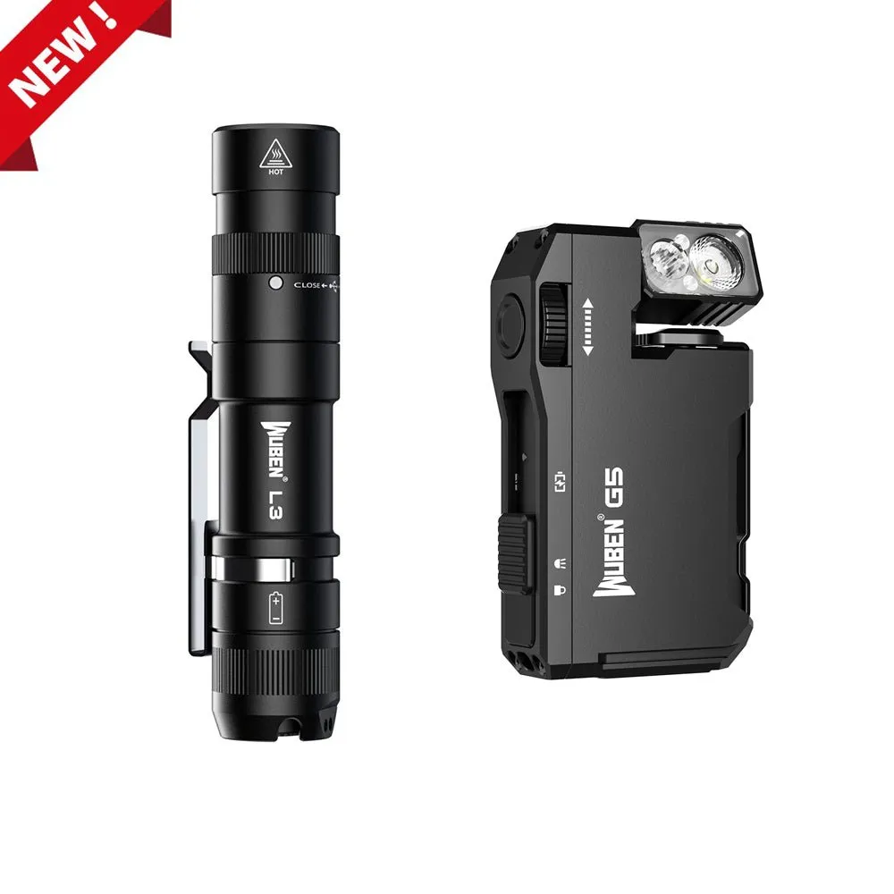 Wuben L3 zaklamp bundel zwart EDC set