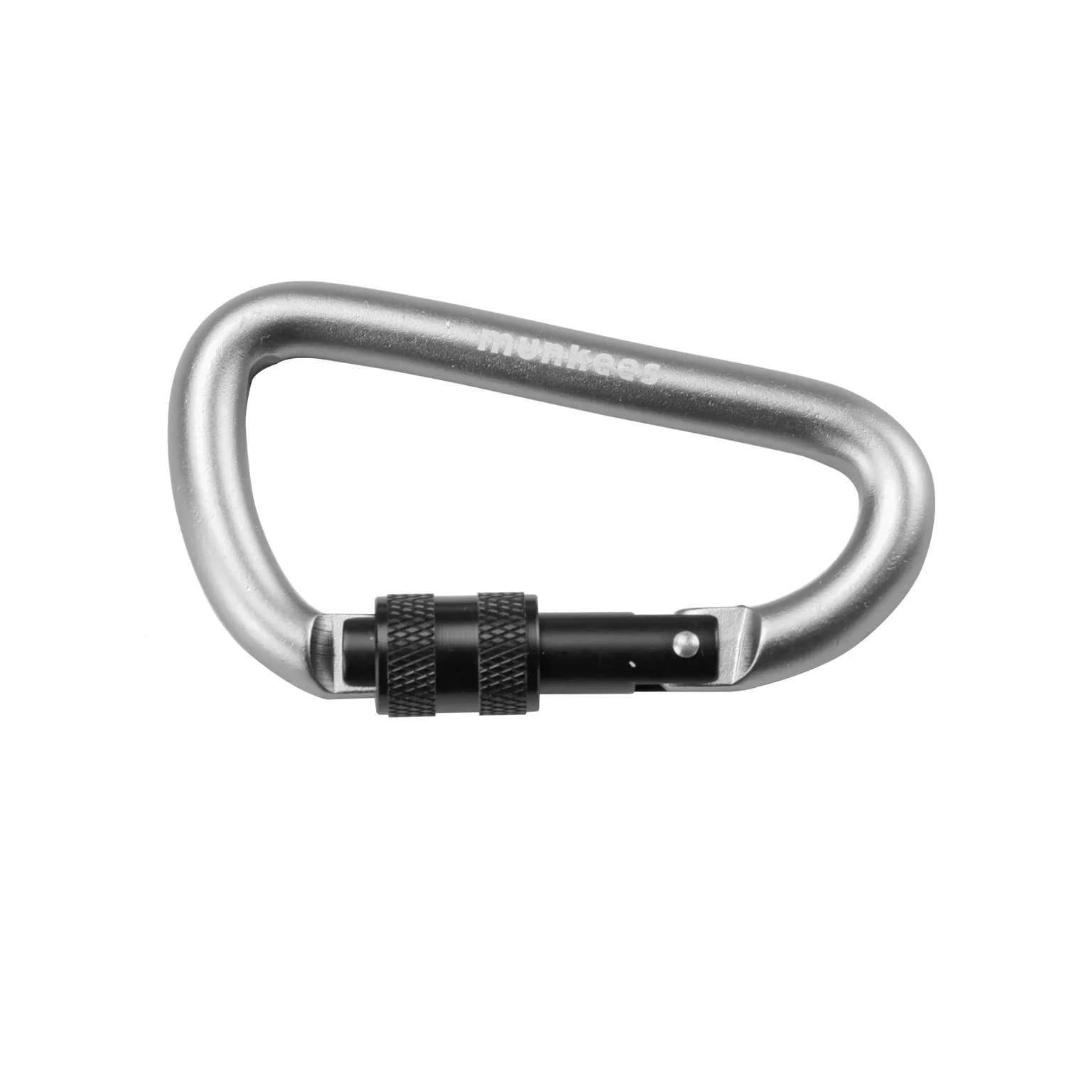 Munkees D-vorm karabiner schroefsluiting 80 mm 8 mm