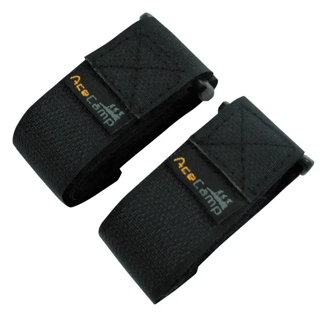AceCamp packriemen klittenband zwart 60 cm 4 stuks
