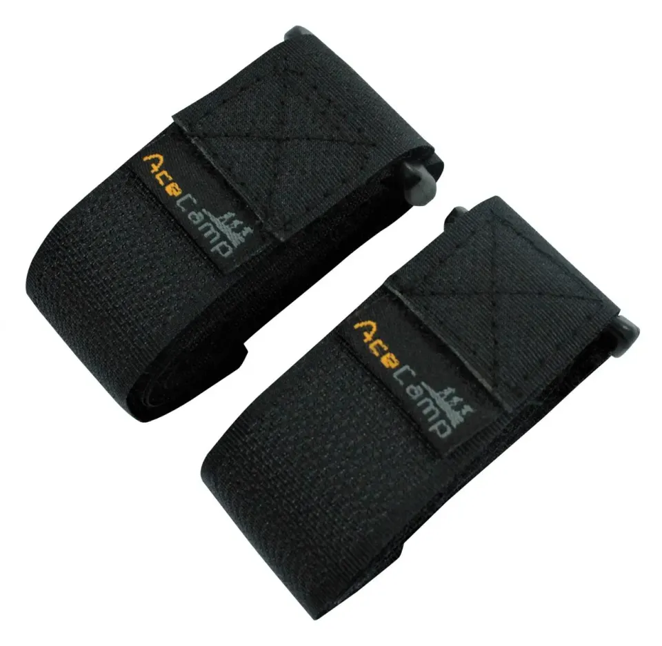 AceCamp packriemen klittenband zwart 60 cm 4 stuks