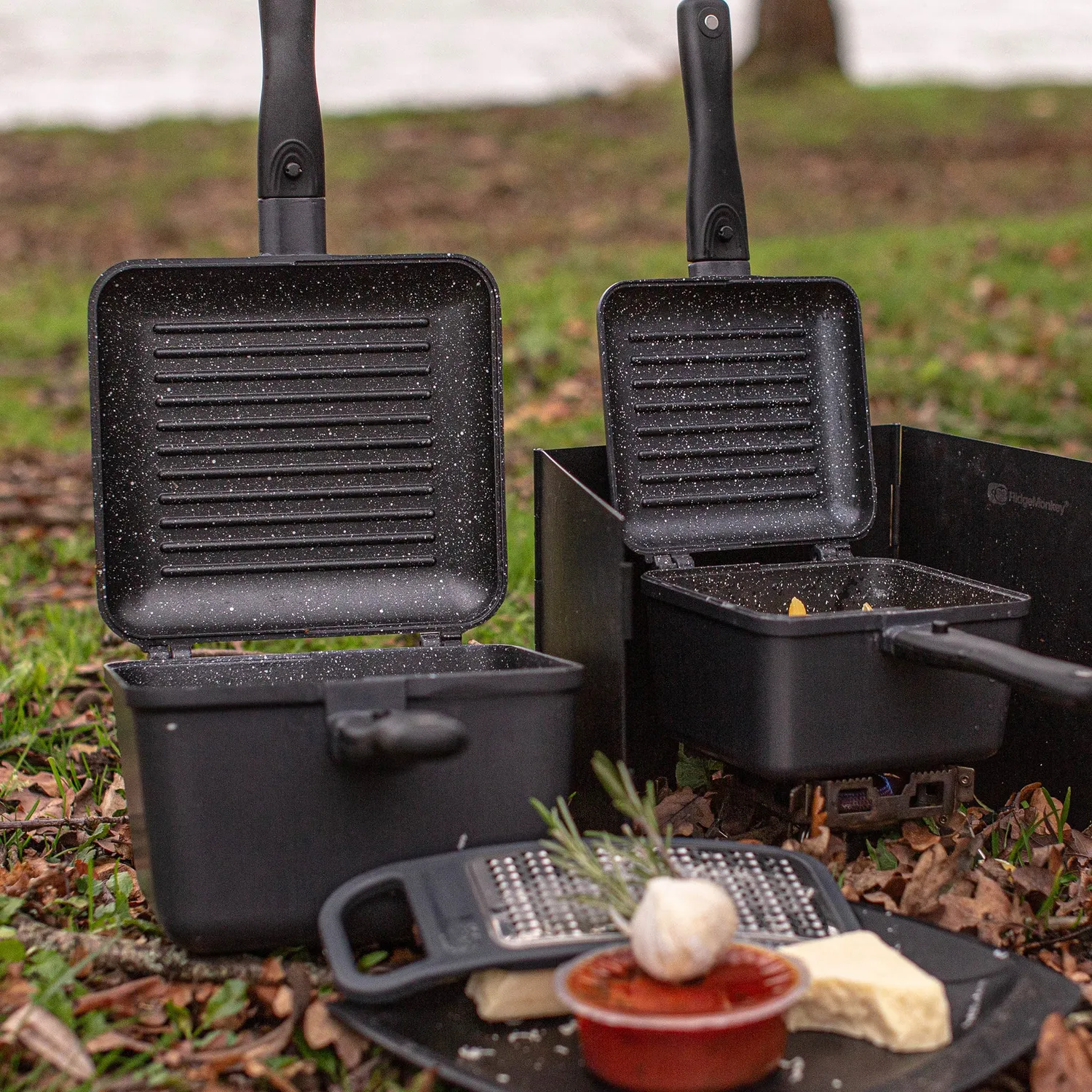 Ridgemonkey Connect XL pannenset Granite grill + pan