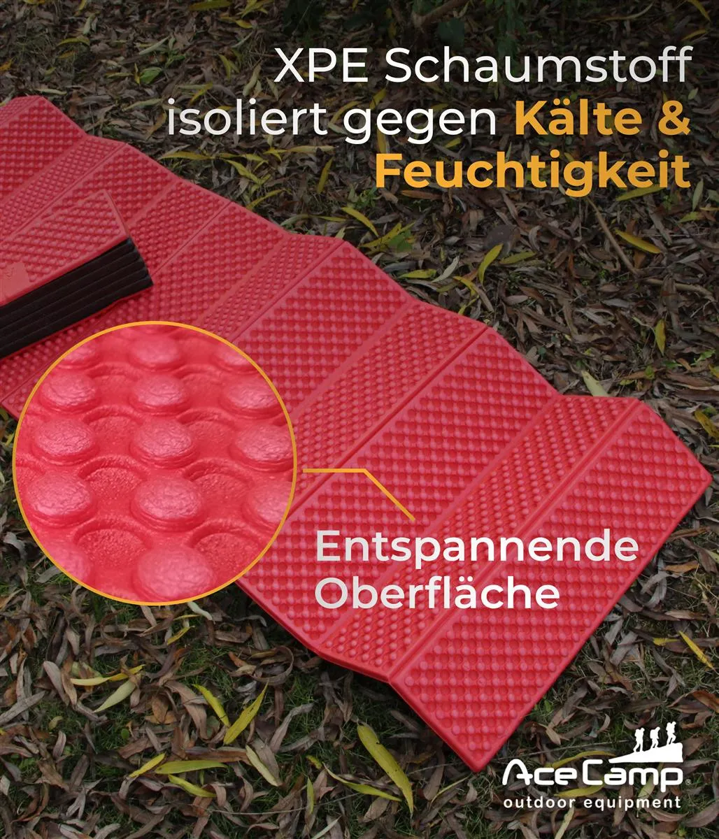 AceCamp Chill Star slaapmat 186x56 cm rood