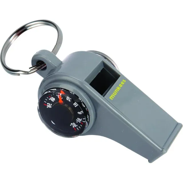 Munkees 3-in-1 fluitje kompas thermometer signaalfluit 20g
