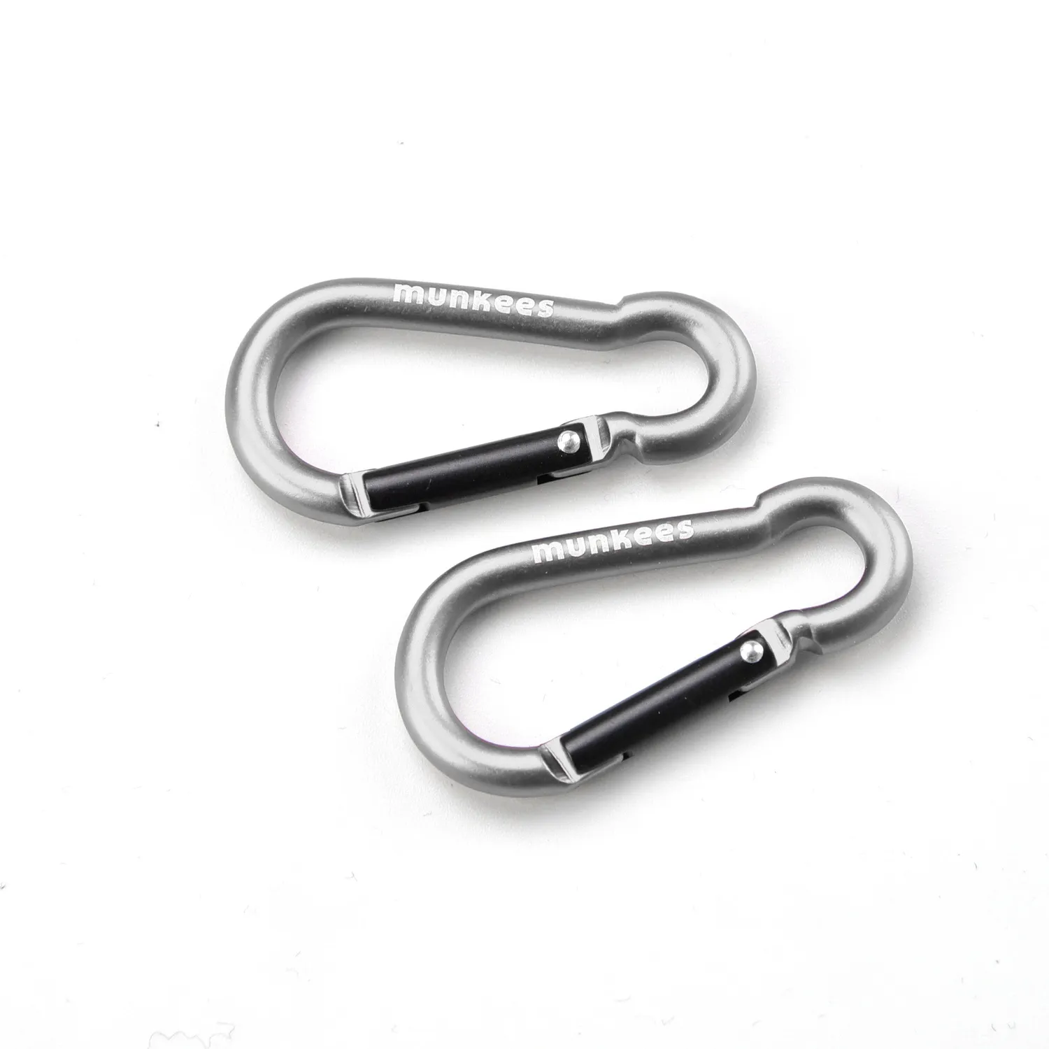 Munkees Peer karabijnhaak aluminium 2 stuks