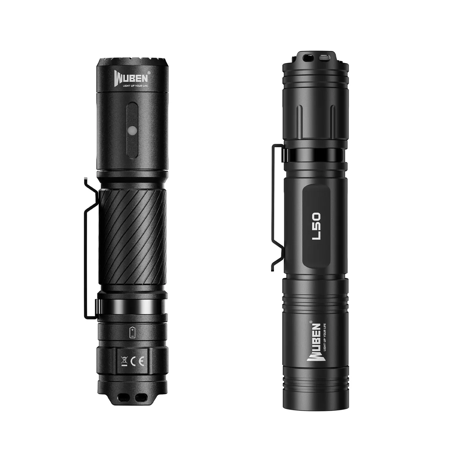 Wuben C3 Black + G2 Blue zaklampen bundel blauw