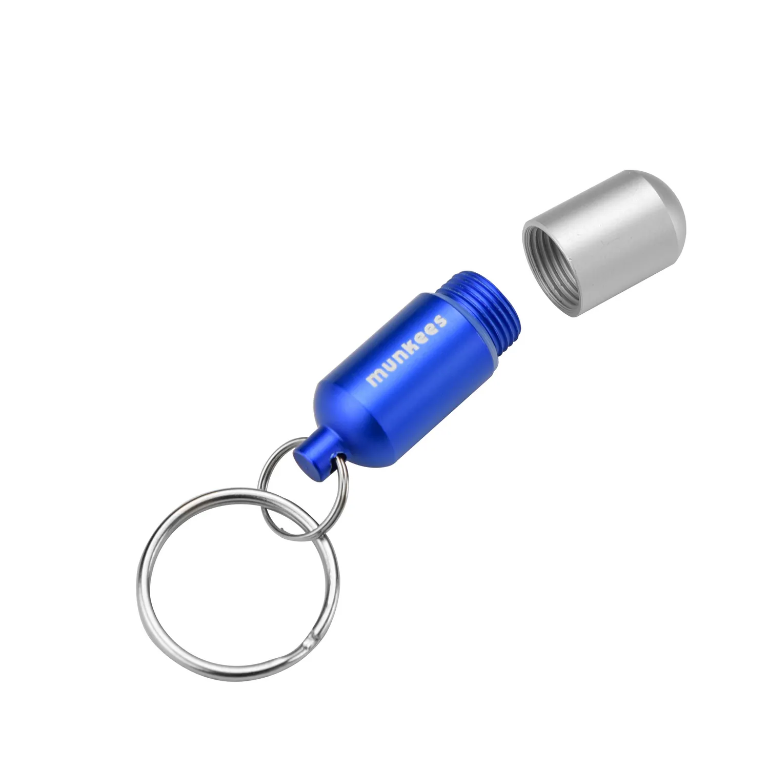 munkees waterdichte capsule S aluminium sleutelhanger