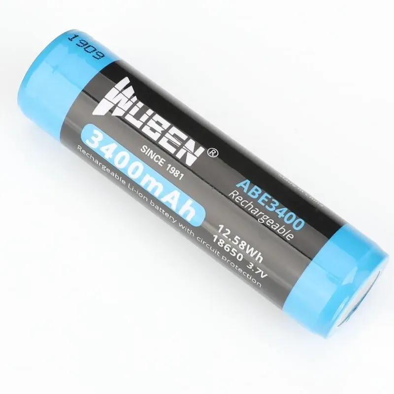 Wuben ABE3400 18650 batterij 3400mAh oplaadbaar
