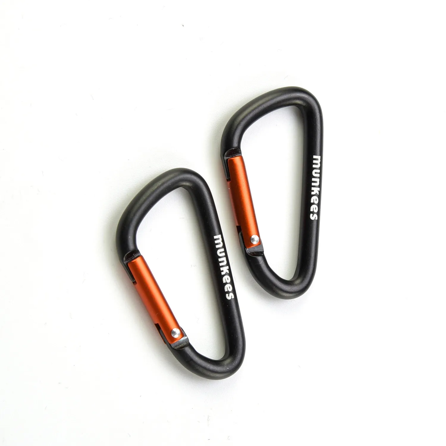 Munkees Karabiner D-vorm 50 mm karabijnhaak 2 stuks aluminium
