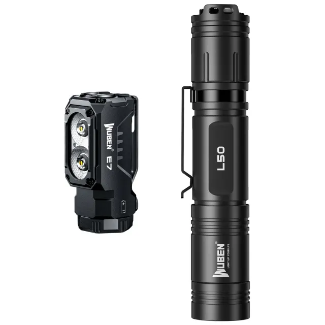 Wuben E7 bundel hoofdlamp zwart 6500K met L50