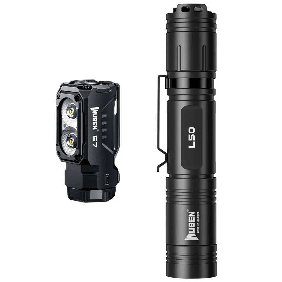Wuben E7 bundel hoofdlamp zwart 6500K met L50