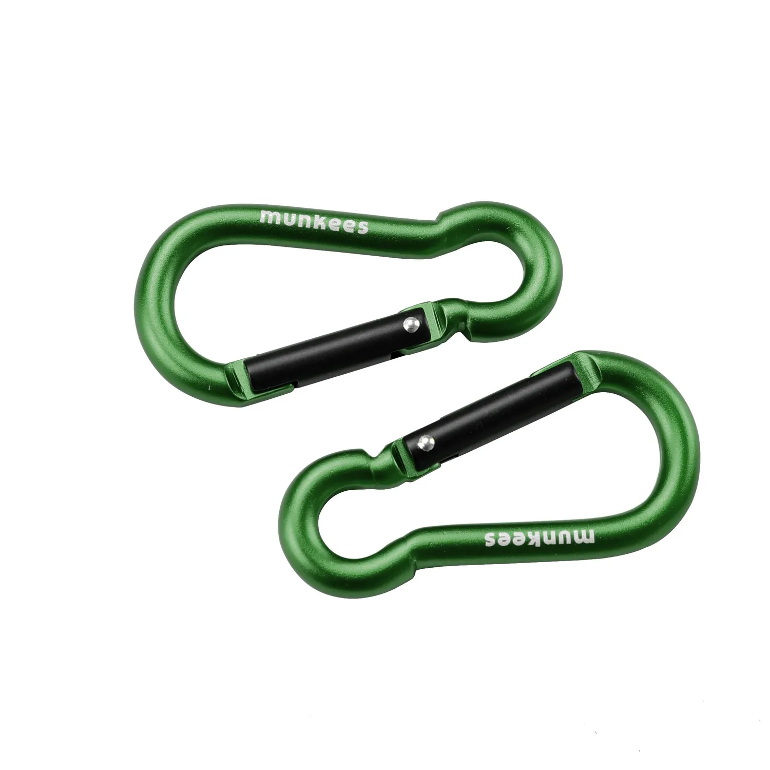Munkees Karabiner Birnenform 60 mm karabijnhaak 2 stuks aluminium