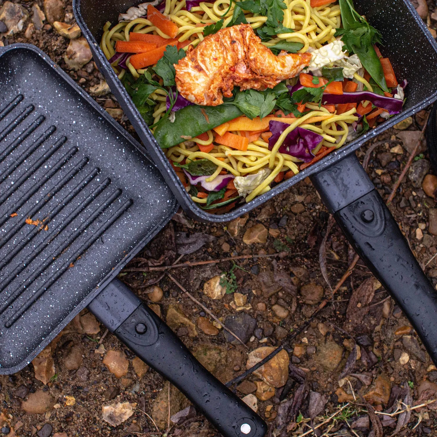 Ridgemonkey Connect XL pannenset Granite grill + pan