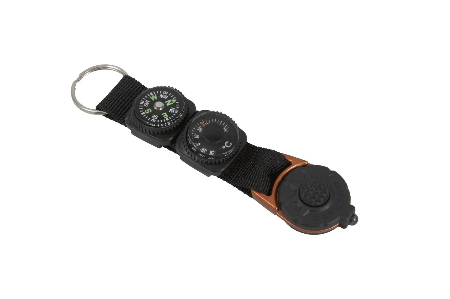 Munkees sleutelhanger met LED-lampje aluminium